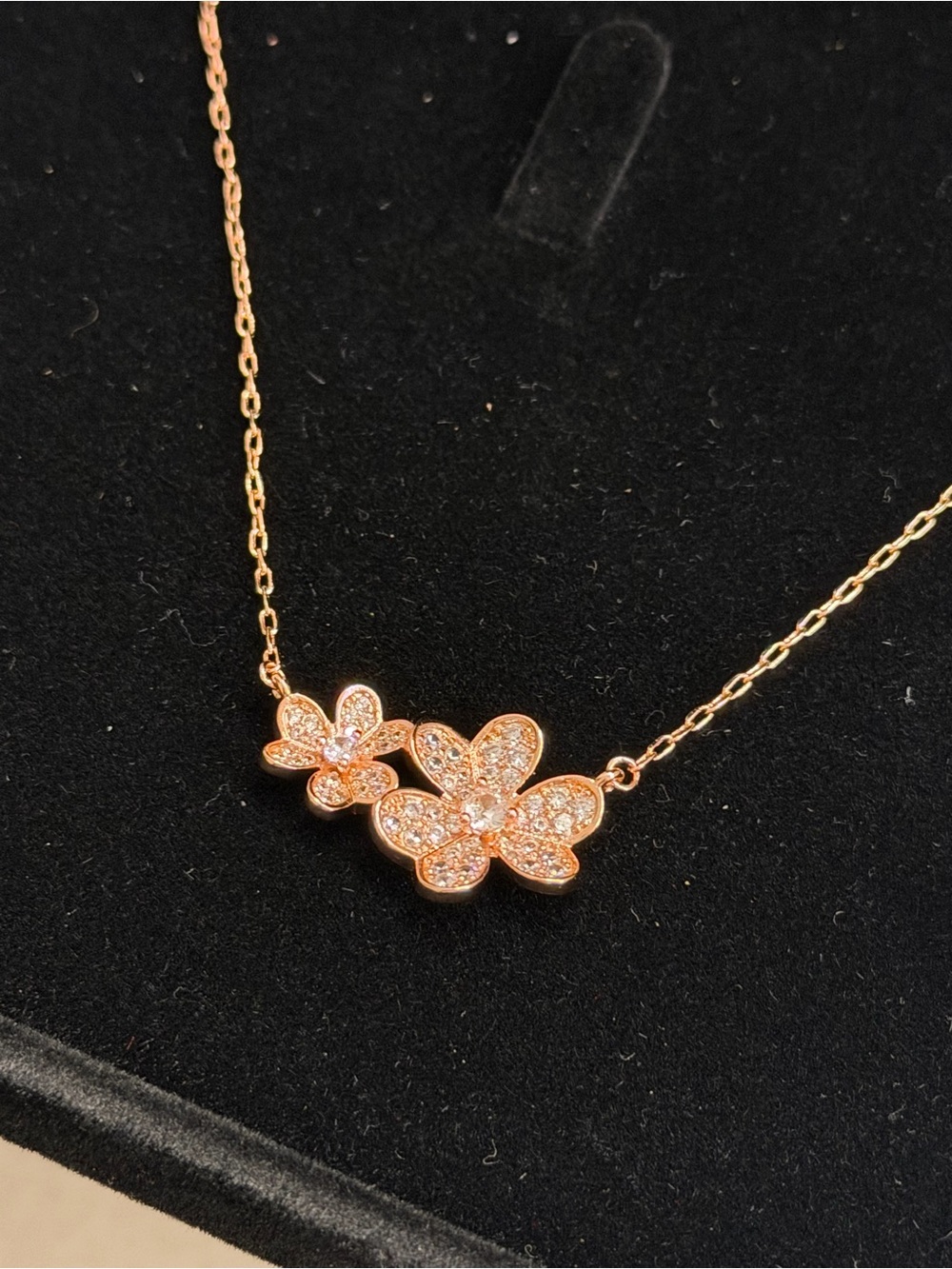 VCA CZ Frivole necklace 925 silver diamond 18k rose gold
